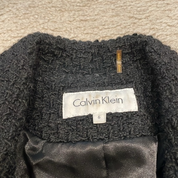 Calvin Klein women size 6 black jacket with belt - Picture 4 of 9